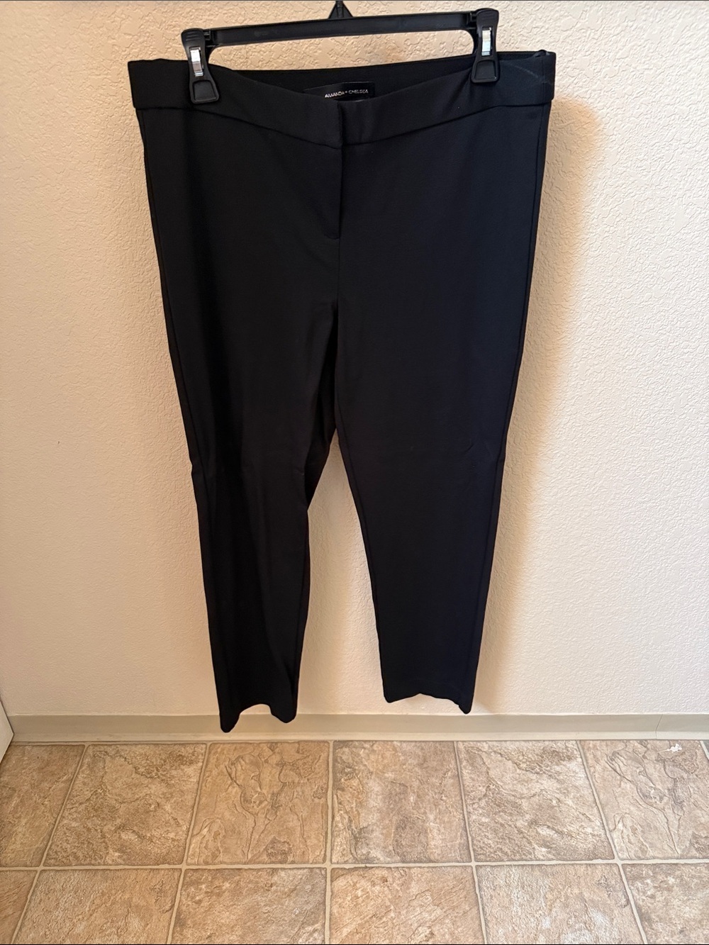 Amanda & Chelsea Black Straight-Leg Pull-On Pants